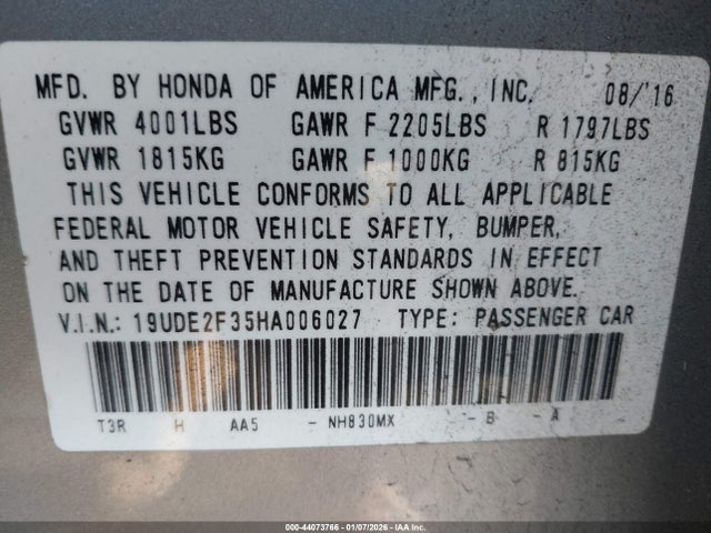 2017 ACURA ILX 19UDE2F35HA006027 Photo 8