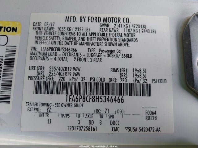 Ford Mustang Gt Premium 2017 1FA6P8CF8H5346466 Image 9