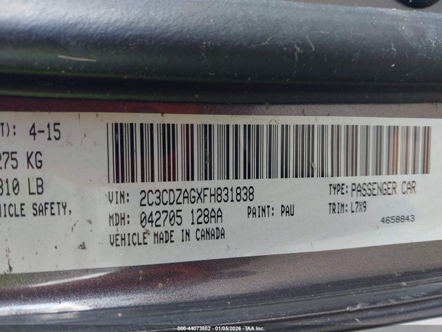 Dodge Challenger Sxt 2015 2C3CDZAGXFH831838 Image 9