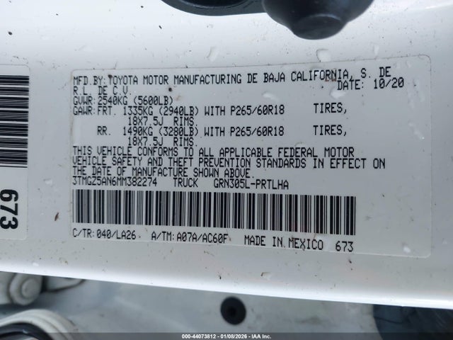 3TMGZ5AN6MM382274 Toyota Tacoma Limited