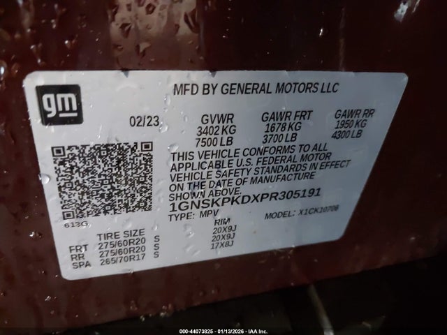 1GNSKPKDXPR305191 Chevrolet Tahoe 4wd Z71