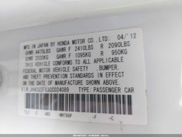 2012 ACURA TSX JH4CU2F63CC024089 Photo 8