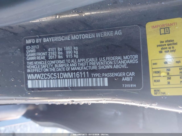 2013 MINI COUNTRYMAN WMWZC5C51DWM16111 Photo 8