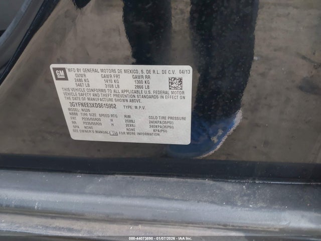 2013 CADILLAC SRX 3GYFNEE3XDS615952 Photo 8