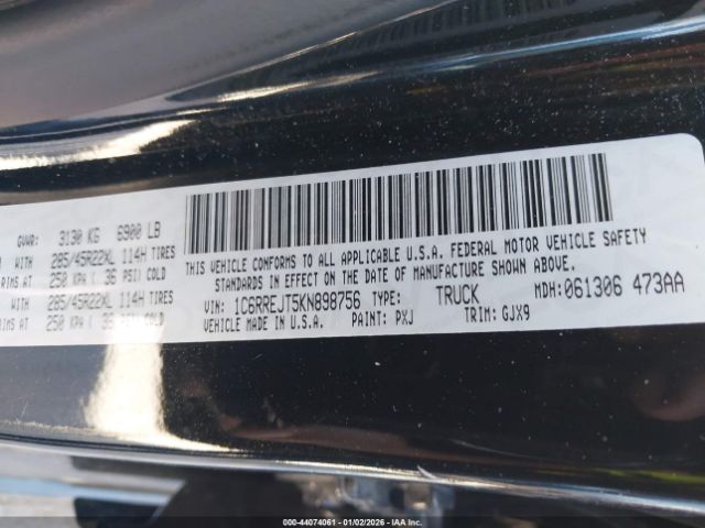 2019 RAM 1500 1C6RREJT5KN898756 Photo 8