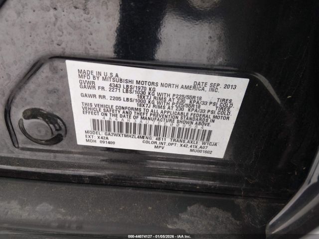 2014 MITSUBISHI OUTLANDER SPORT 4A4AR3AU7EE009584 Photo 8