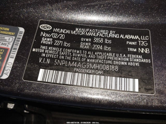 Hyundai ELANTRA SEL 2021 5NPLM4AG9MH008188 Image 9