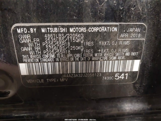 2018 MITSUBISHI OUTLANDER JA4AZ3A32JZ058123 Photo 8