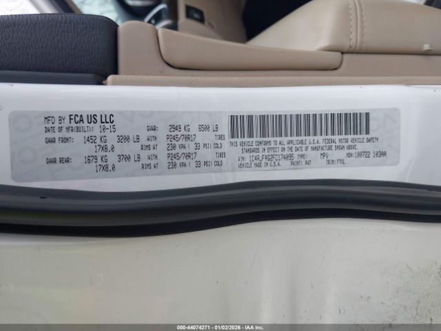 2015 JEEP GRAND CHEROKEE 1C4RJFAG2FC174095 Photo 8