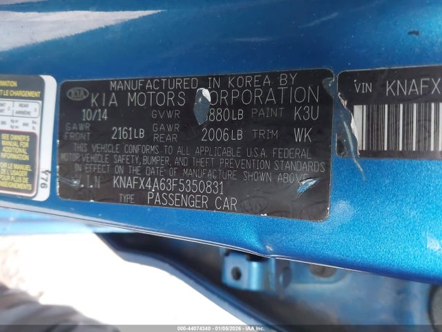 KIA FORTE LX 2015 KNAFX4A63F5350831 Image 9