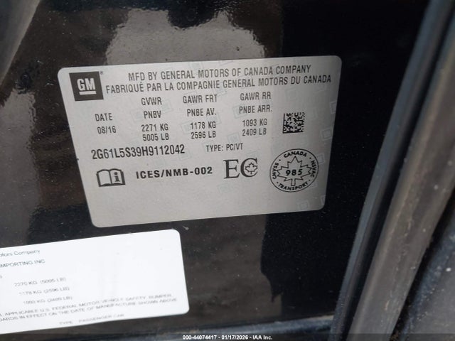 2017 CADILLAC XTS 2G61L5S39H9112042 Photo 8