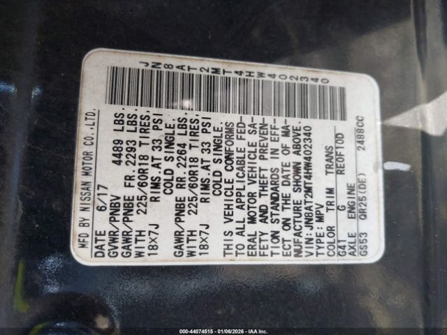 2017 NISSAN ROGUE JN8AT2MT4HW402340 Photo 8