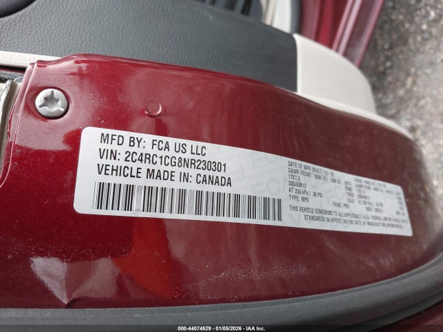 2022 CHRYSLER VOYAGER 2C4RC1CG8NR230301 Photo 8