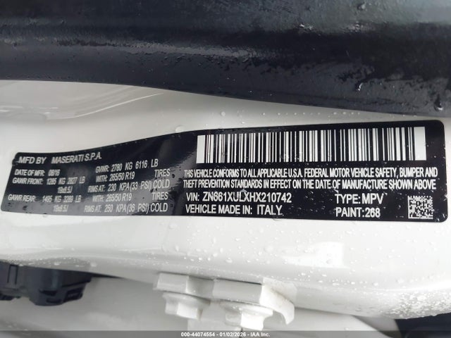 ZN661XULXHX210742 Maserati Levante
