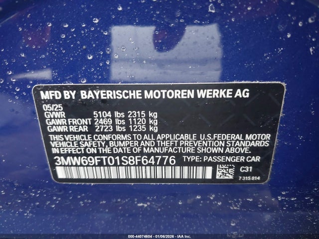 BMW M340i Xdrive 2025 3MW69FT01S8F64776 Image 9