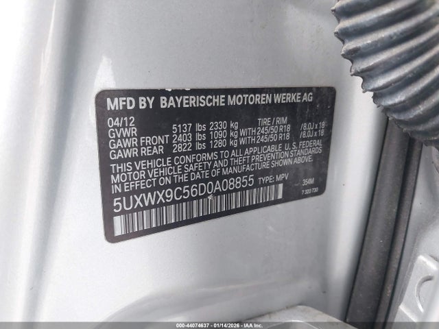 2013 BMW X3 5UXWX9C56D0A08855 Photo 8