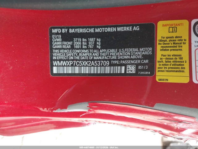 2019 MINI HARDTOP WMWXP7C5XK2A53709 Photo 8