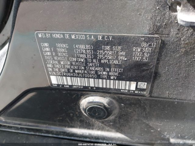 2018 HONDA HR-V 3CZRU6H30JG700850 Photo 8