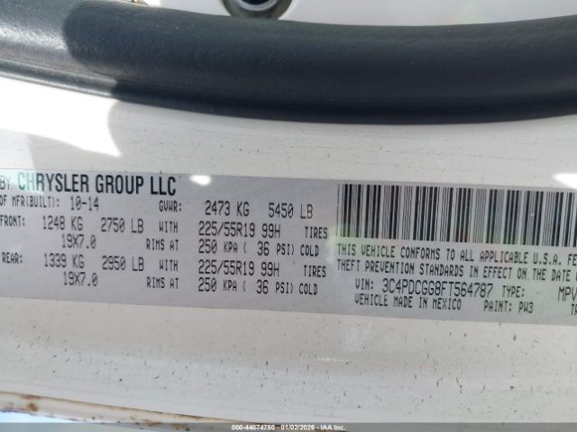 2015 DODGE JOURNEY 3C4PDCGG8FT564787 Photo 8