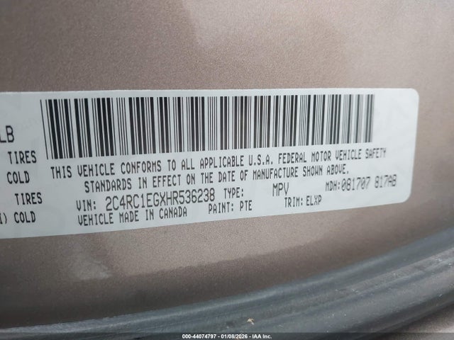 2017 CHRYSLER PACIFICA 2C4RC1EGXHR536238 Photo 8