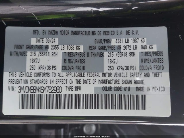Продажа на аукционе авто 2025 Mazda Cx-30 2.5 S Select Sport, vin: 3MVDMBBM4SM762960, номер лота: 44074816