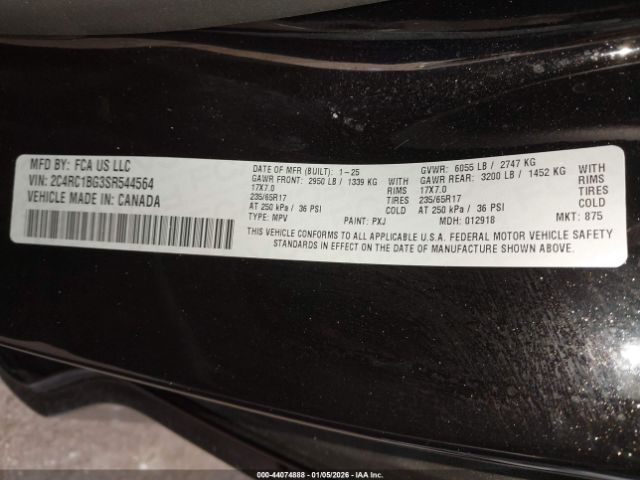 2025 CHRYSLER PACIFICA 2C4RC1BG3SR544564 Photo 8