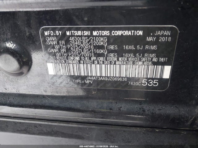 2018 MITSUBISHI ECLIPSE CROSS JA4AT3AA9JZ069636 Photo 8