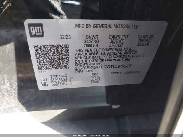 2024 CADILLAC ESCALADE 1GYS4BKL7RR134622 Photo 8