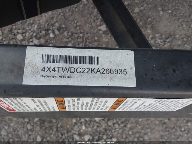 Aukcja sprzedaży 2019 Wildwood Wdt27rks, vin: 4X4TWDC22KA266935, numer aukcji: 44075091