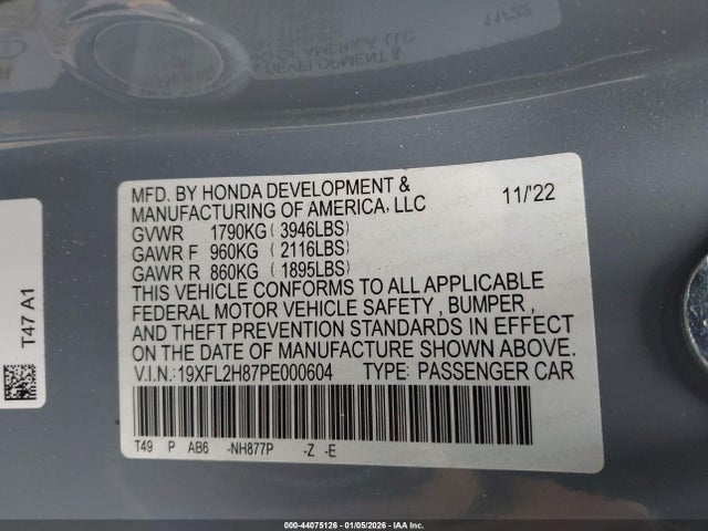Honda Civic Sport 2023 19XFL2H87PE000604 Image 9