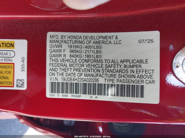 2025 ACURA INTEGRA 19UDE4H22SA020295 Photo 8