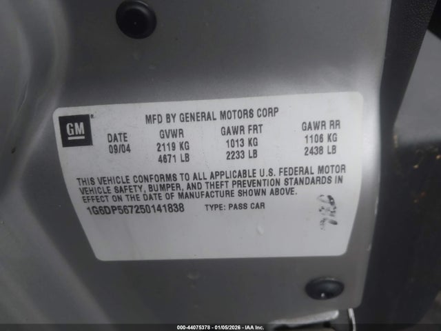 2005 CADILLAC CTS 1G6DP567250141838 Photo 8