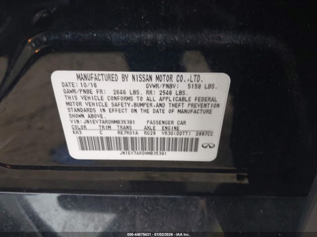 2017 INFINITI Q50 JN1EV7AR0HM835391 Photo 8