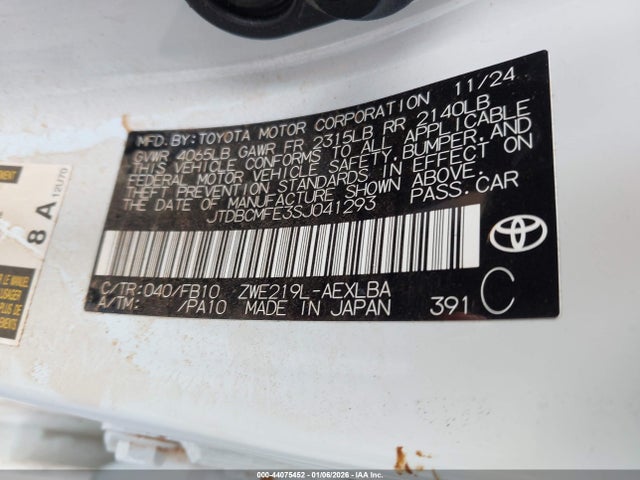 Toyota Corolla Hybrid Le 2025 JTDBCMFE3SJ041293 Image 9