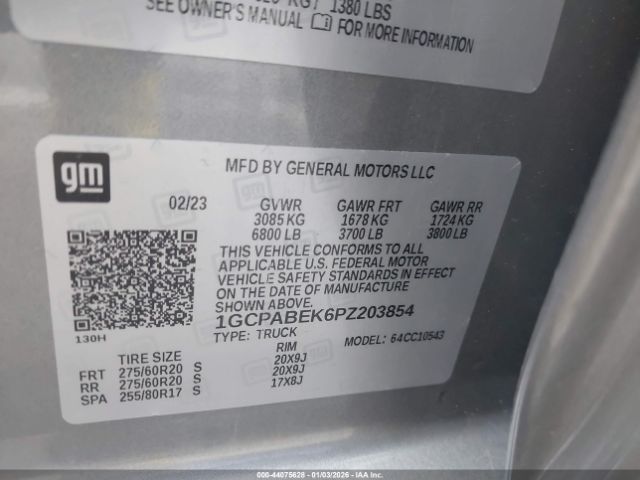 2023 CHEVROLET SILVERADO 1500 1GCPABEK6PZ203854 Photo 8