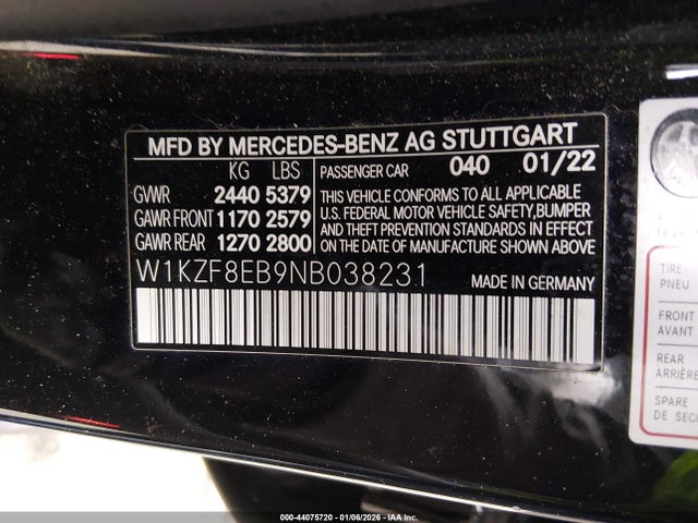 2022 MERCEDES-BENZ E 350 W1KZF8EB9NB038231 Photo 8