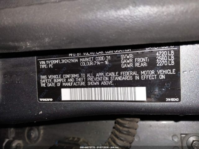 2017 VOLVO S60 YV126MFL3H2421494 Photo 8