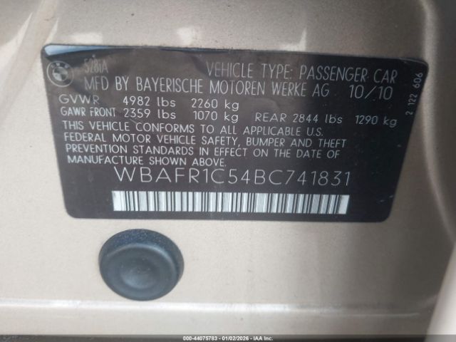 2011 BMW 528I WBAFR1C54BC741831 Photo 8