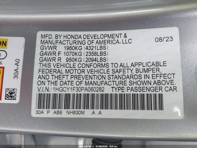 2023 HONDA ACCORD 1HGCY1F30PA060282 Photo 8