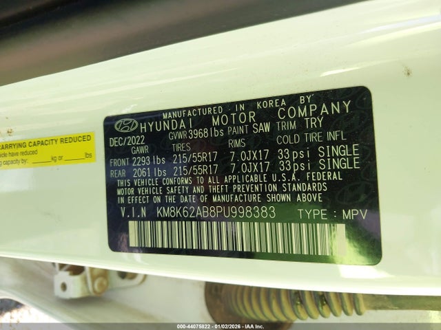 KM8K62AB8PU998383 Hyundai Kona Sel