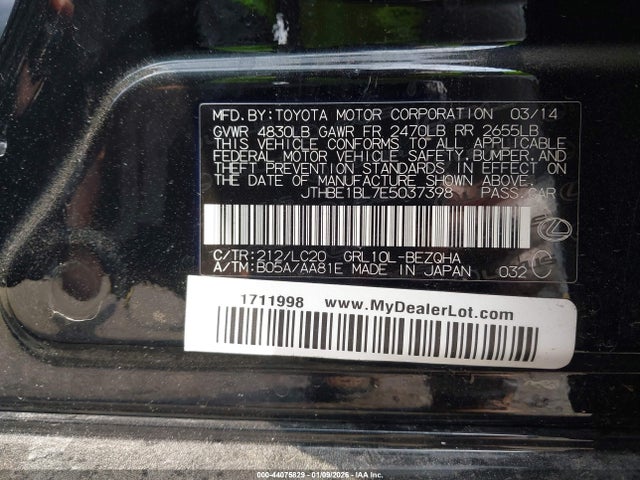 2014 LEXUS GS 350 JTHBE1BL7E5037398 Photo 8