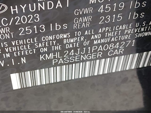 KMHL24JJ1PA084271 Hyundai Sonata Hybrid Blue