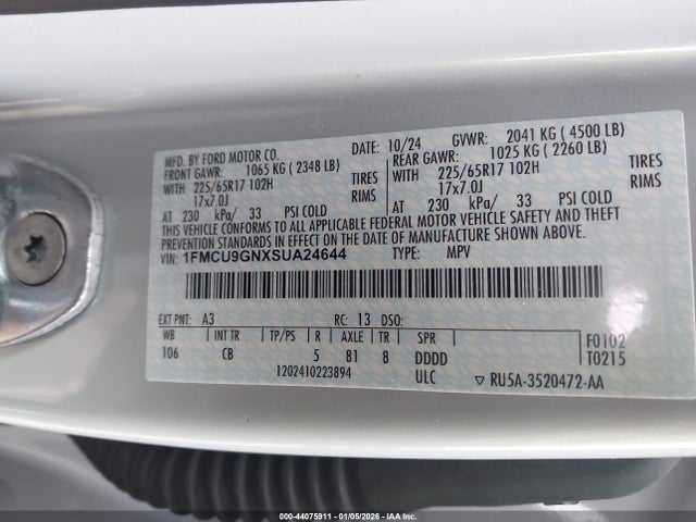 2025 FORD ESCAPE 1FMCU9GNXSUA24644 Photo 8