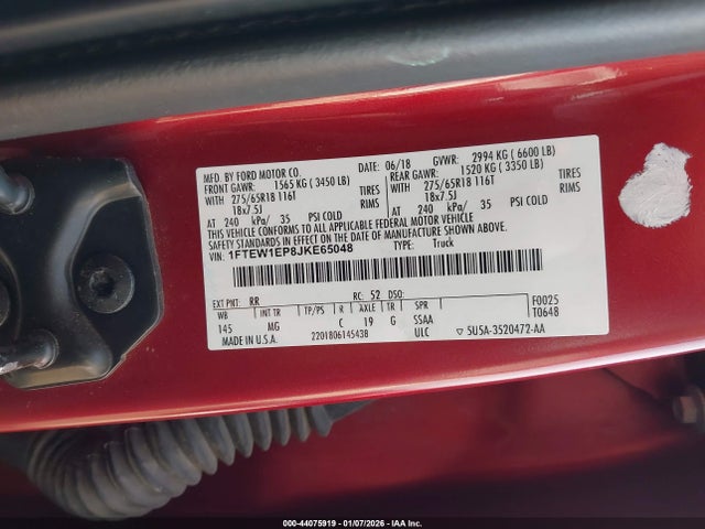 Ford F-150 Xlt 2018 1FTEW1EP8JKE65048 Image 9