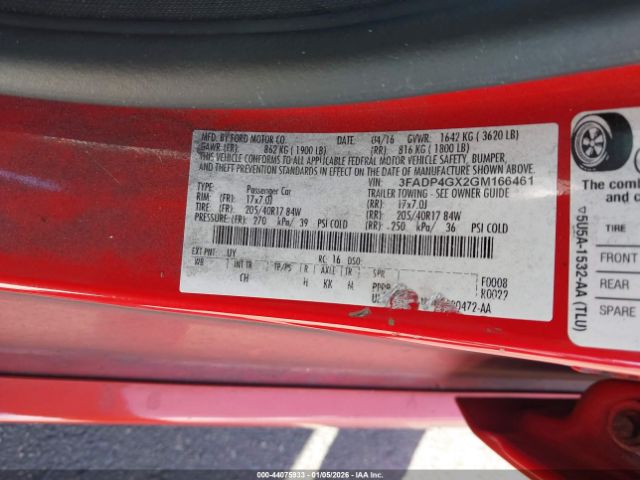 2016 FORD FIESTA 3FADP4GX2GM166461 Photo 8