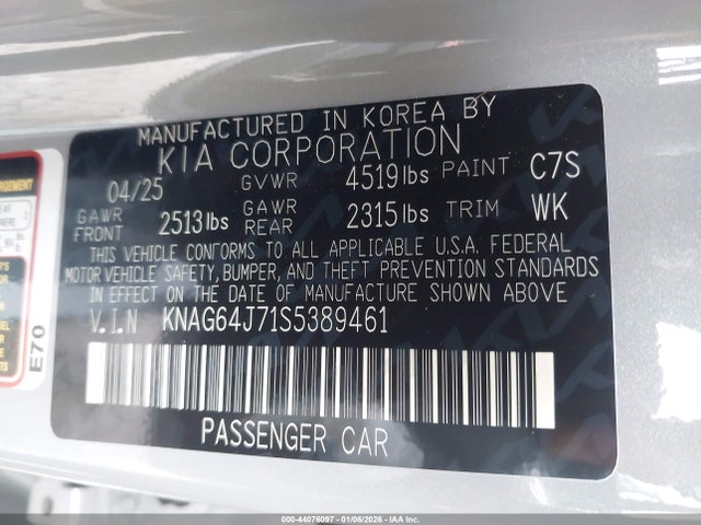 KIA K5 Gt-line 2025 KNAG64J71S5389461 Image 9