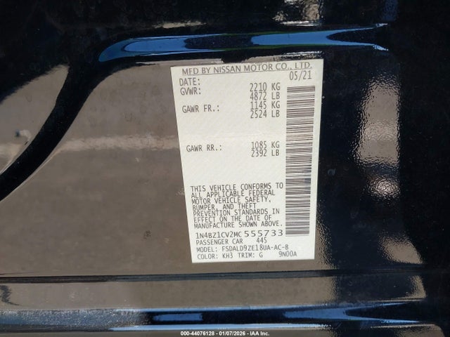 2021 NISSAN LEAF 1N4BZ1CV2MC555733 Photo 8