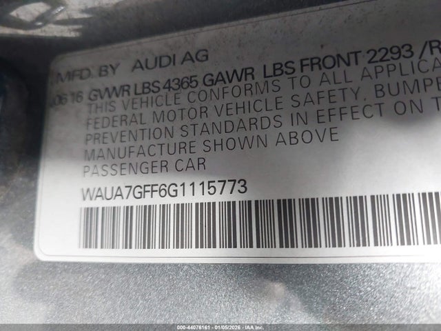 2016 AUDI A3 WAUA7GFF6G1115773 Photo 8