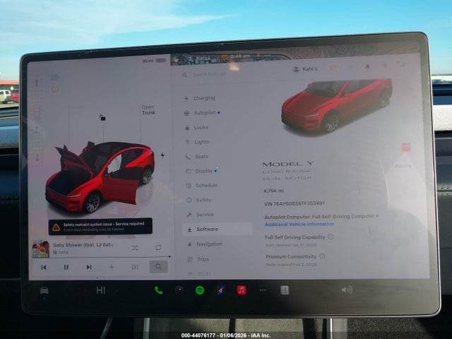 44076177 :رقم المزاد ، 7SAYGDEE6TF353491 vin ، 2026 Tesla Model Y مزاد بيع