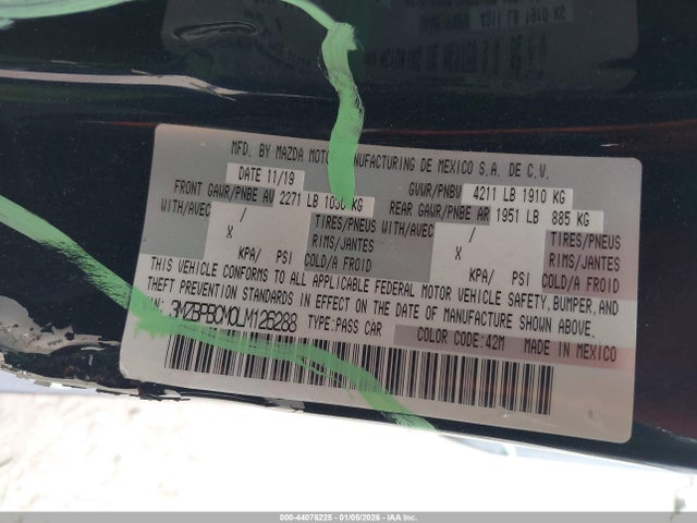 2020 MAZDA MAZDA3 3MZBPBCM0LM126288 Photo 8